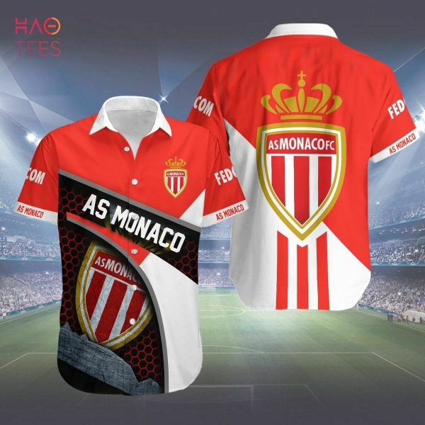 AS Monaco FC Hawaiian Shirt Summer Shirt