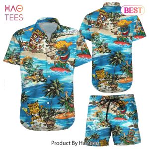 Aloha Tiki Hawaiian Shirt Awesome Funny Tiki Mask Blue Hawaii Shirt Beach Vacation Themed Gifts