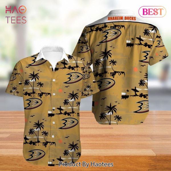 Anaheim Ducks Hawaiian Shirt Tropical Flowers summer for fans