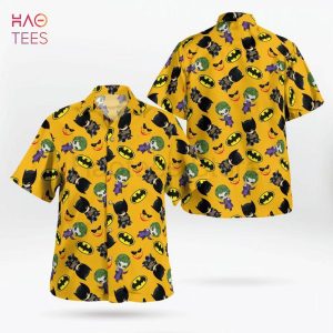 Batman Yellow Tropical Print Hawaiian Shirt