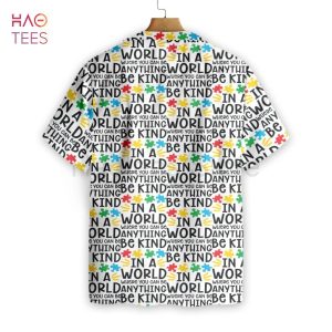 Be Kind Autism Multicolor Puzzle Hawaiian Shirt