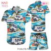 Beach Hawaiian Shirt Postal Worker Trucks Tropical Aloha Button Down Shirts Gifts For A Postal Worker