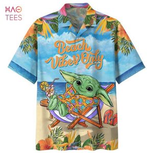 Beach Vibes Only Baby Yoda Star Wars Hawaiian Shirt