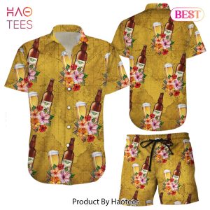 Beer Hawaiian Shirt Beer Flowers Vintage Map Button Down Shirts Summer Holiday Gift