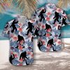 Bigfoot Camping Tropical Flowers Hawaiian Shirt