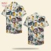 Biker Duck & Classic Motorcycles Pattern Hawaiian Shirt