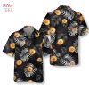 Bitcoin Flame And Tropical Pattern Hawaiian Shirt