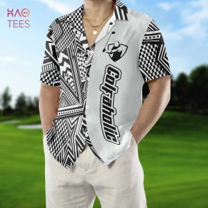 Black And White Modern Pattern Golfaholic Hawaiian Shirt