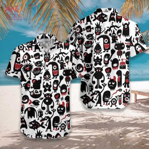 Black Monsters For Halloween Hawaiian Shirt