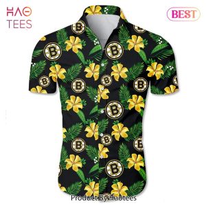 Boston Bruins Hawaiian shirt Tropical Flower summer