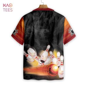 Bowling Smoke Background Hawaiian Shirt