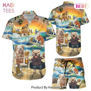 Bulldog Hawaiian Shirt Funny Bulldog Beer Aloha Hawaii Shirt Gift For Bulldog Lovers