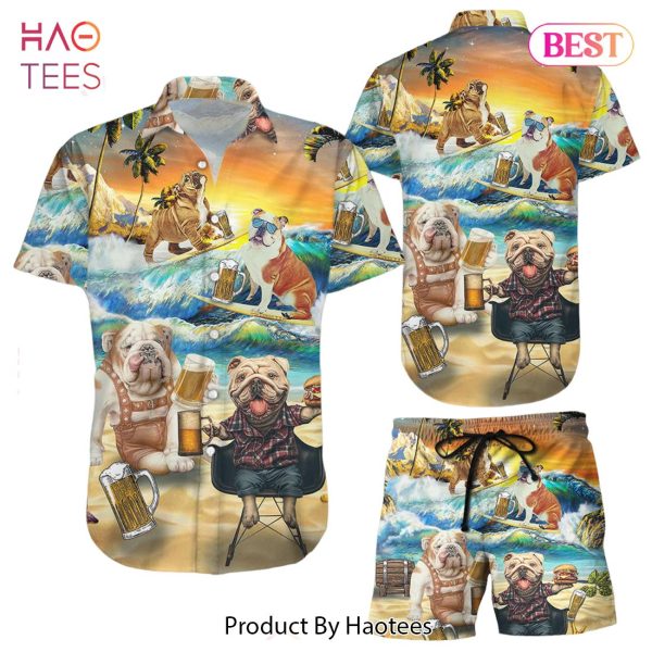 Bulldog Hawaiian Shirt Funny Bulldog Beer Aloha Hawaii Shirt Gift For Bulldog Lovers