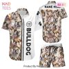 Bulldog Hawaiian Shirt Personalize Name Bulldog Faces Button Down Shirts Gift For Bulldog Lovers