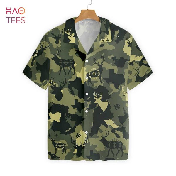 Camouflage Deer Texas Gun Hunting Hawaiian Shirt