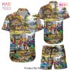 Camping Hawaiian Shirt Camping Lake View Forest Button Down Shirts Gift For Camping Lovers