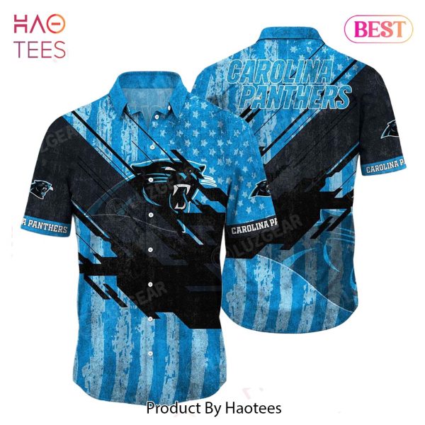 Carolina Panthers NFL Football Hawaiian Shirt Short American Flag Print This Summer Gift For Fans