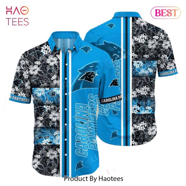 Carolina Panthers NFL Graphic Tropical Pattern Hawaiian Shirt 3D Printed Beach Shirt Summer Gift For Fans