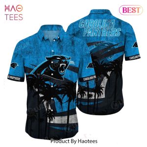 Carolina Panthers NFL Hawaii Shirt Graphic Tropical Pattern Short Sleeve Hot Summer