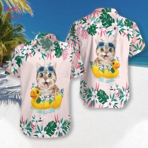 Cat Beach Time Meow Hawaiian Shirt