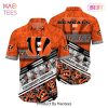 Cincinnati Bengals NFL Hawaiian Shirt Graphic Tropical Pattern 3D Printed Beach Shirt Summer Gift For Fans