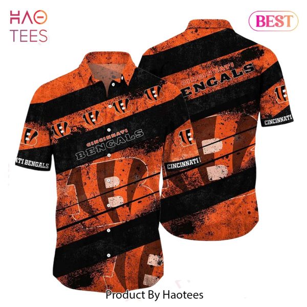 Cincinnati Bengals NFL Hawaiian Shirt Graphic Tropical Pattern Short Sleeve Summer For Fans