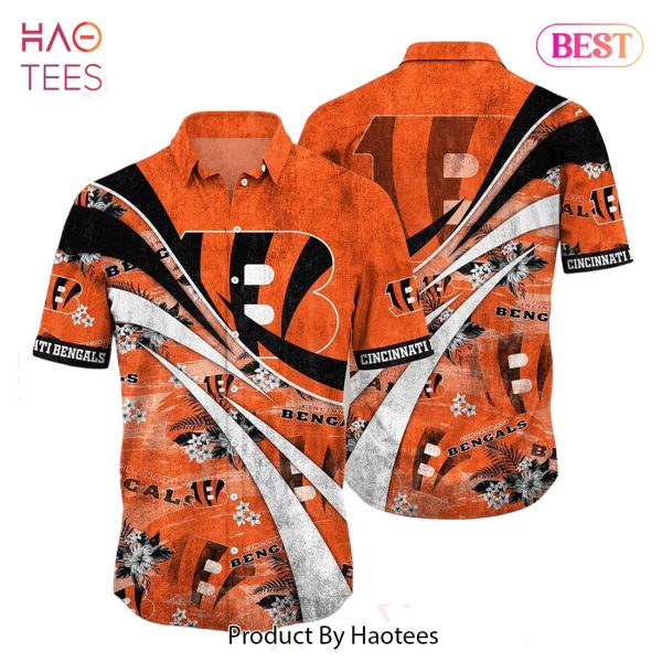 Cincinnati Bengals NFL Summer Hawaiian Shirt Floral Pattern Graphic For Football NFL Enthusiast