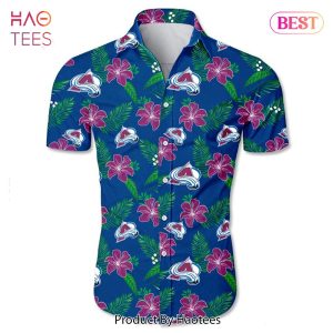 Colorado Avalanche Hawaiian Shirt Tropical Flower summer