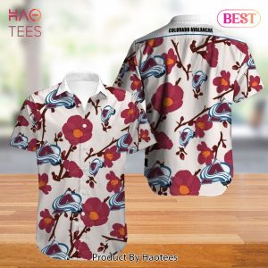 Colorado Avalanche Hawaiian Shirt Tropical Flowers summer for fans