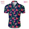 Columbus Blue Jackets Hawaiian Shirt Tropical Flower summer