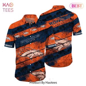 Denver Broncos NFL Hawaiian Shirt Graphic Tropical Pattern Short Sleeve Summer For Fans