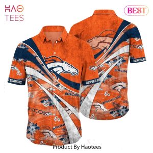 Denver Broncos NFL Summer Hawaiian Shirt Floral Pattern Graphic For Football NFL Enthusiast