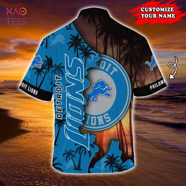 Detroit Lions NFL Customized Summer Hawaiian Shirt And Short