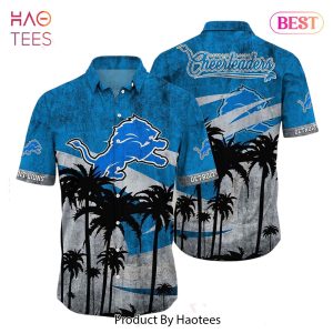 Detroit Lions NFL Hawaii Shirt Graphic Tropical Pattern Short Sleeve Hot Summer