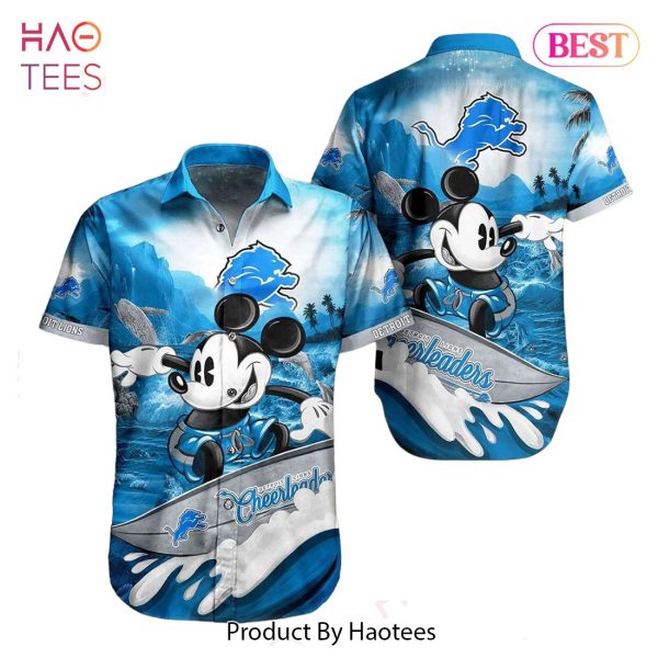 Detroit Lions NFL Hawaiian Shirt Mickey Graphic 3D Printed Gift For Fans