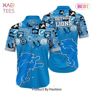 Detroit Lions NFL Hawaiian Shirt Trends Summer Short Sleeve Button Down Shirt For Sports Fans