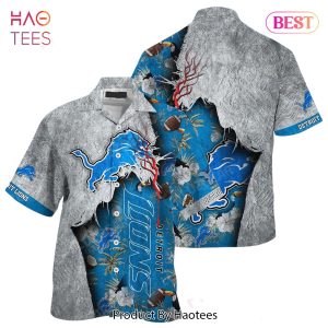 Detroit Lions NFL Hawaiian Shirt Tropical Print Sumer Gift For Fans