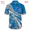 Detroit Lions NFL Summer Hawaiian Shirt Floral Pattern Graphic For Football NFL Enthusiast