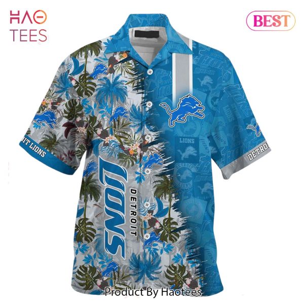 Detroit Lions NFL Team Football Beach Shirt Summer Button Down Hawaiian Shirt Fan Ever