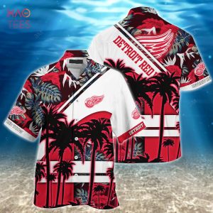 Detroit Red Wings NHL-Summer Hawaiian Shirt And Shorts