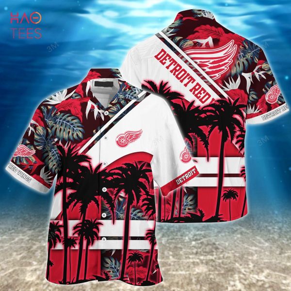 Detroit Red Wings NHL-Summer Hawaiian Shirt And Shorts