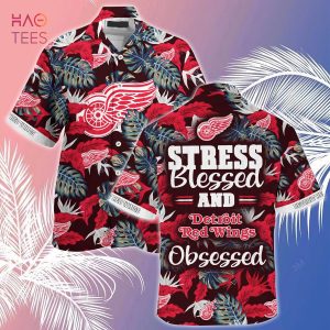 Detroit Red Wings NHL-Summer Hawaiian Shirt And Shorts