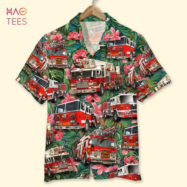 Fire Truck Hawaiian Shirt