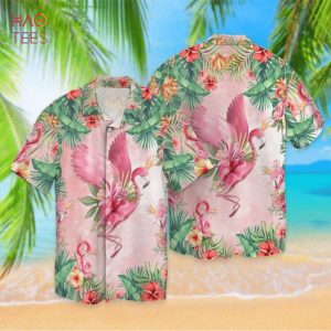 Flamingo Bird With Flowers Hawaiian Shirt