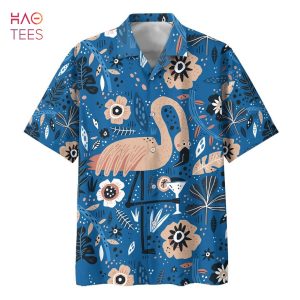 Flamingo Drink Coktail Print Hawaiian Shirt