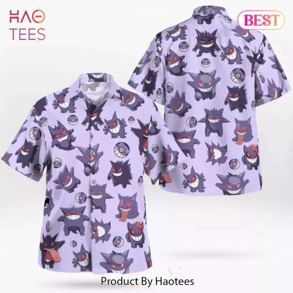 Gengar Pokeball Hawaiian Shirt Pokemon Anime Shirt for Men Women