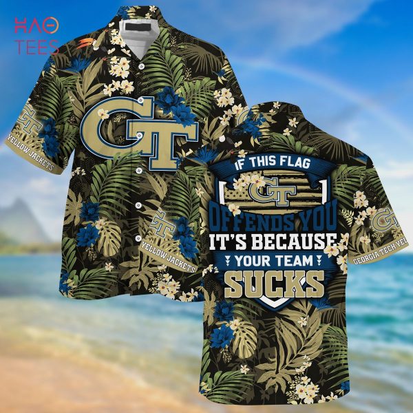 Georgia Tech Yellow Jackets Summer Hawaiian Shirt And Shorts