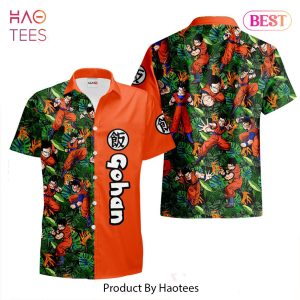 Gohan Hawaiian Shirts Custom Anime Merch Clothes for Men Women