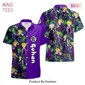 Gohan Super saiyan Hawaiian Shirts Custom Anime Merch Clothes for Men Women