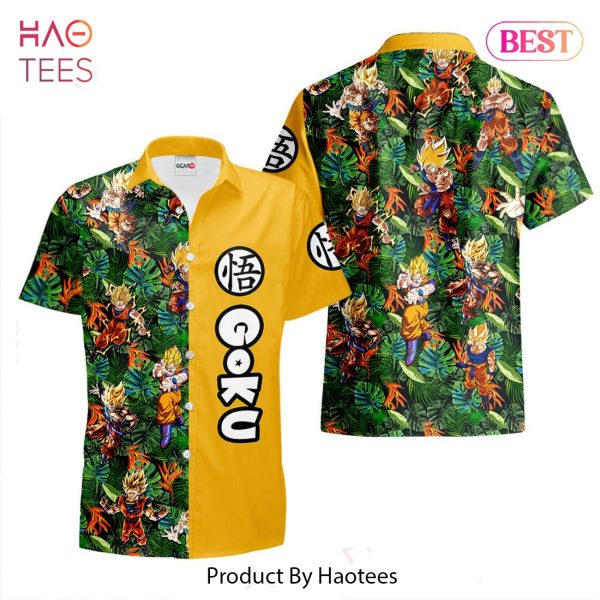 Goku Super Saiyan Hawaiian Shirts Custom Anime Merch Clothes for Men Women